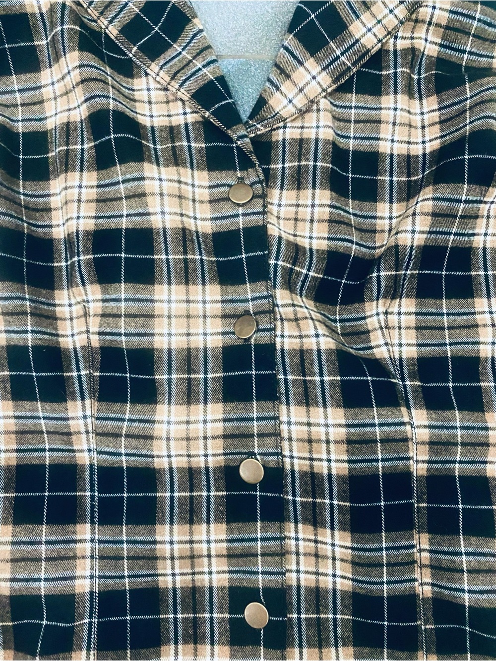 Pilcro Anthropologie 2 Piece Set Halter Backless Top Plaid Mini Skirt Sz L NWOT - Picture 5 of 9
